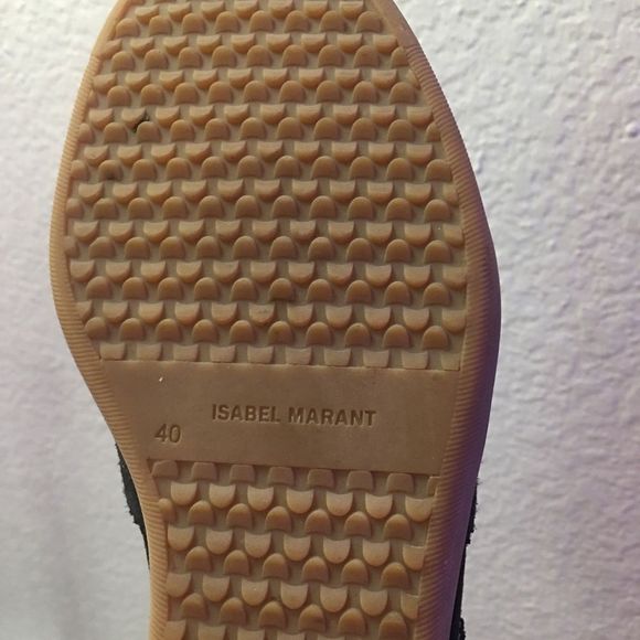 Isabel Marant Stainer Basket Shoes Womens 10 Taupe High Top Wedge Boho Sneakers - Picture 7 of 7